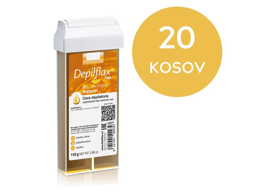 VOSEK ZA DEPILACIJO ROLL-ON NATURAL BODY 110 G 20 KOSOV